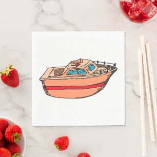 Servilleta De Papel Diseño de barcos náuticos Nautical Ilustracion
