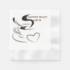 Servilleta De Papel Diseño de barista humeante para café