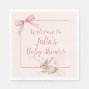Servilleta De Papel Diseño de bienvenida de conejito suave con cinta p