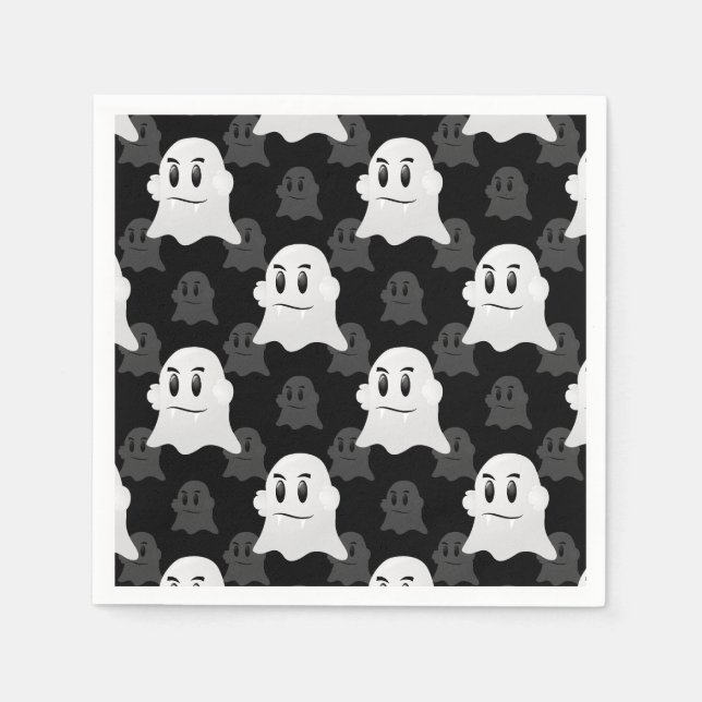 Servilleta De Papel Diseño de Blob de Ghost Cute (Anverso)
