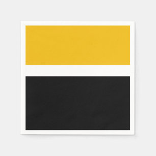 Servilleta De Papel Diseño de bloques de color amarillo blanco negro