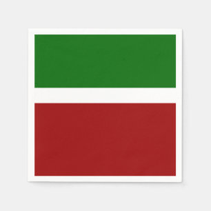 Servilleta De Papel Diseño de bloques de color rojo verde