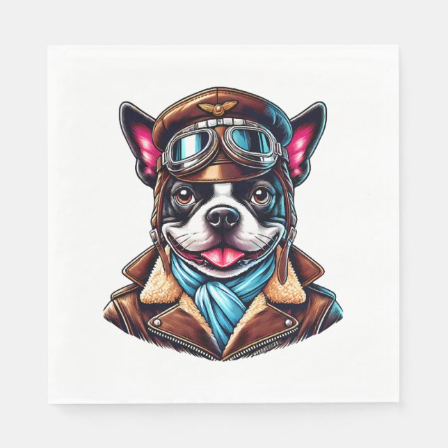 Servilleta De Papel Diseño de Bostie Pilot (Anverso)