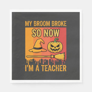 Servilleta De Papel Diseño de bruja divertida profesora de Halloween m