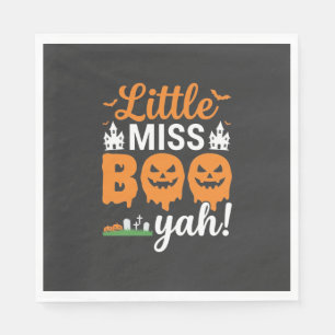 Servilleta De Papel Diseño de calabaza Little Miss Boo Yah de Hallowee