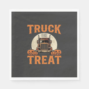 Servilleta De Papel Diseño de camión semi Halloween Truck or Treat_1