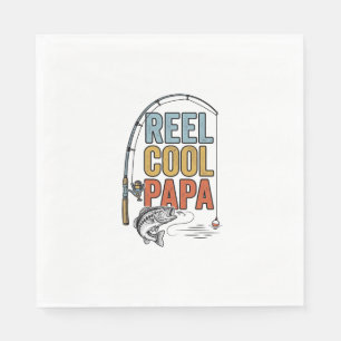 Servilleta De Papel Diseño de camisa de pesca Reel Cool Papa_1