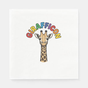 Servilleta De Papel Diseño de camiseta de animal lindo icono de jirafa