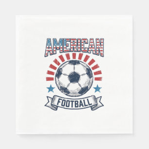Servilleta De Papel Diseño de camiseta de balón de fútbol vintage de f