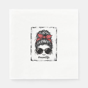 Servilleta De Papel Diseño de camiseta de bandana de moño desordenado