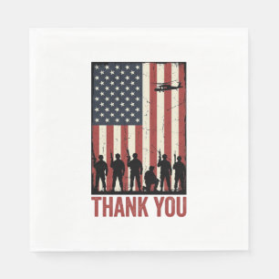 Servilleta De Papel Diseño de camiseta de bandera americana militar ag