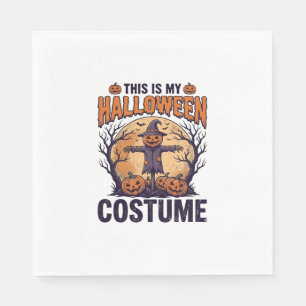 Servilleta De Papel Diseño de camiseta de bruja de calabaza de disfraz