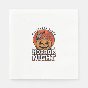 Servilleta De Papel Diseño de camiseta de calabaza de noche de terror