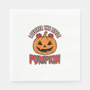 Servilleta De Papel Diseño de camiseta de entrega de calabaza de enfer