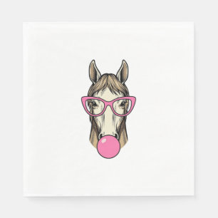 Servilleta De Papel Diseño de camiseta de gafas rosadas de chicle de c