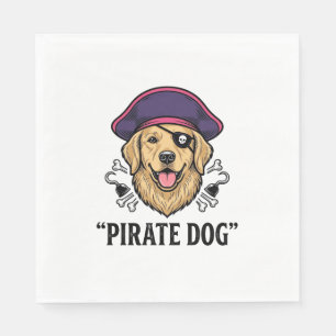 Servilleta De Papel Diseño de camiseta de grabado vintage de perro pir
