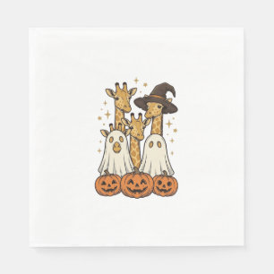 Servilleta De Papel Diseño de camiseta de Halloween de jirafa fantasma