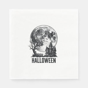 Servilleta De Papel Diseño de camiseta de luna de casa embrujada de Ha