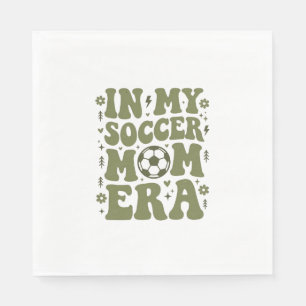 Servilleta De Papel Diseño de camiseta de mamá de fútbol vintage de la