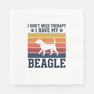 Servilleta De Papel Diseño de camiseta de terapia de perro Beagle vint