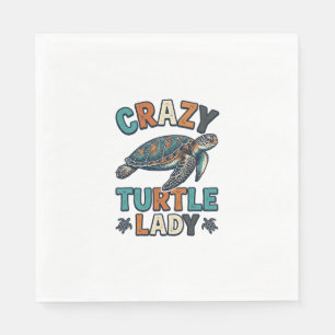 Servilleta De Papel Diseño de camiseta de tortuga marina vintage de Cr