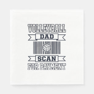 Servilleta De Papel Diseño de camiseta divertido Papá de voleibol esca
