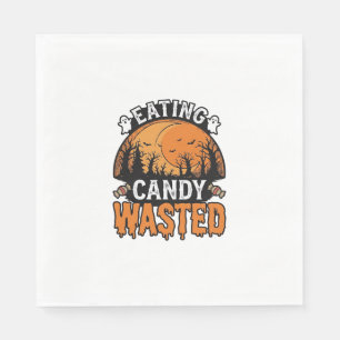 Servilleta De Papel Diseño de camiseta espeluznante vintage de dulces 