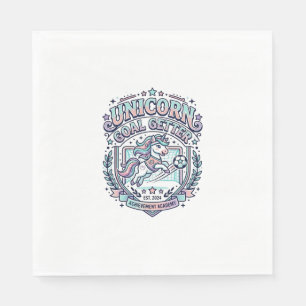 Servilleta De Papel Diseño de camiseta gráfica retro de Unicorn Goal G