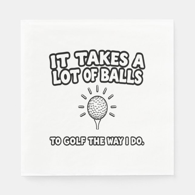 Servilleta De Papel Diseño de camiseta para el amante del golf (Anverso)