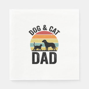 Servilleta De Papel Diseño de camiseta para papá de perro y gato amant