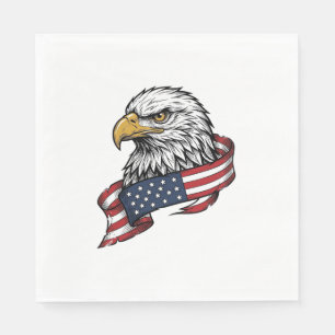 Servilleta De Papel Diseño de camiseta patriótica de águila grabada vi