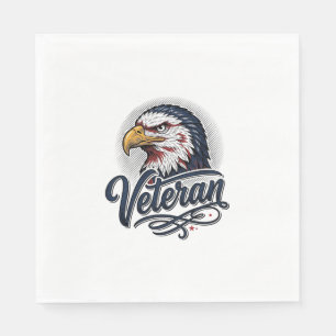 Servilleta De Papel Diseño de camiseta patriótica de águila vintage ve