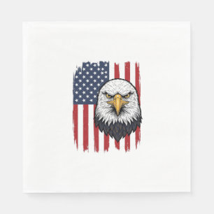 Servilleta De Papel Diseño de camiseta patriótica de bandera americana