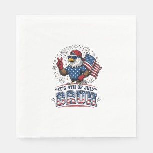 Servilleta De Papel Diseño de camiseta patriótica Funny 4th of July Ea