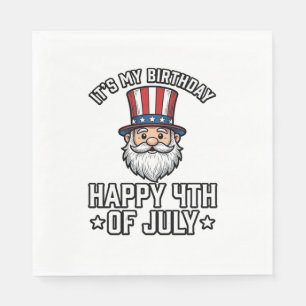 Servilleta De Papel Diseño de camiseta patriótica Gnome cumpleaños 4 d