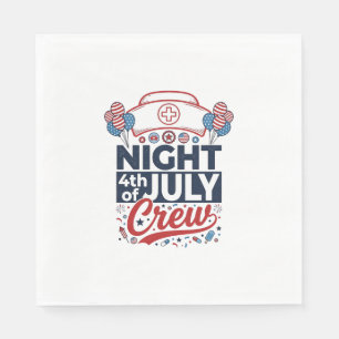 Servilleta De Papel Diseño de camiseta patriótica para enfermeras del 