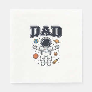 Servilleta De Papel Diseño de camiseta vectorial de astronauta padre_1