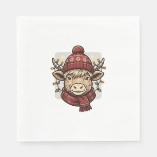 Servilleta De Papel Diseño de camiseta vectorial de vaca de las Highla