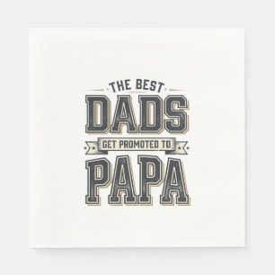 Servilleta De Papel Diseño de camiseta Vintage Best Dads Promoted To P
