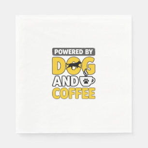 Servilleta De Papel Diseño de camiseta vintage con energía de perro y