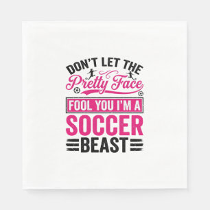 Servilleta De Papel Diseño de camiseta vintage de bestia de fútbol de 