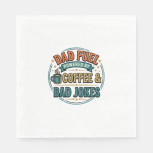 Servilleta De Papel Diseño de camiseta vintage de café y chistes malos