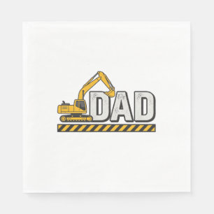 Servilleta De Papel Diseño de camiseta vintage de excavadora para papá