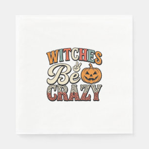 Servilleta De Papel Diseño de camiseta vintage de Halloween de brujas 