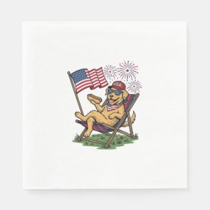 Servilleta De Papel Diseño de camiseta vintage patriótico gatos USA (2