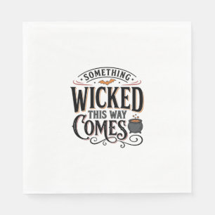 Servilleta De Papel Diseño de camiseta vintage Something Wicked Hallow