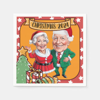 Servilleta De Papel Diseño de caricatura Naranja festivo y Personaliza