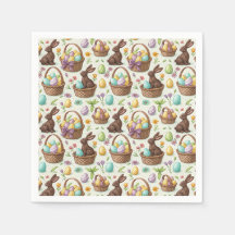 Diseño de cestas de huevos decorados y conejitos d