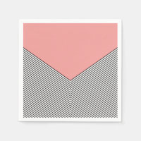 Diseño de chevron negro y blanco y triángulo rosa