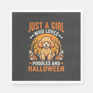 Servilleta De Papel Diseño de chica amante de perros caniches de Hallo